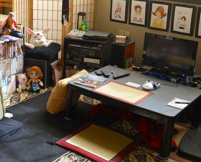 My gaming area. Photo of my gaming area with kotatsu.